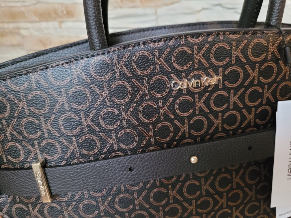 Torebka Damska Calvin Klein Brown Mono CK Code Tote