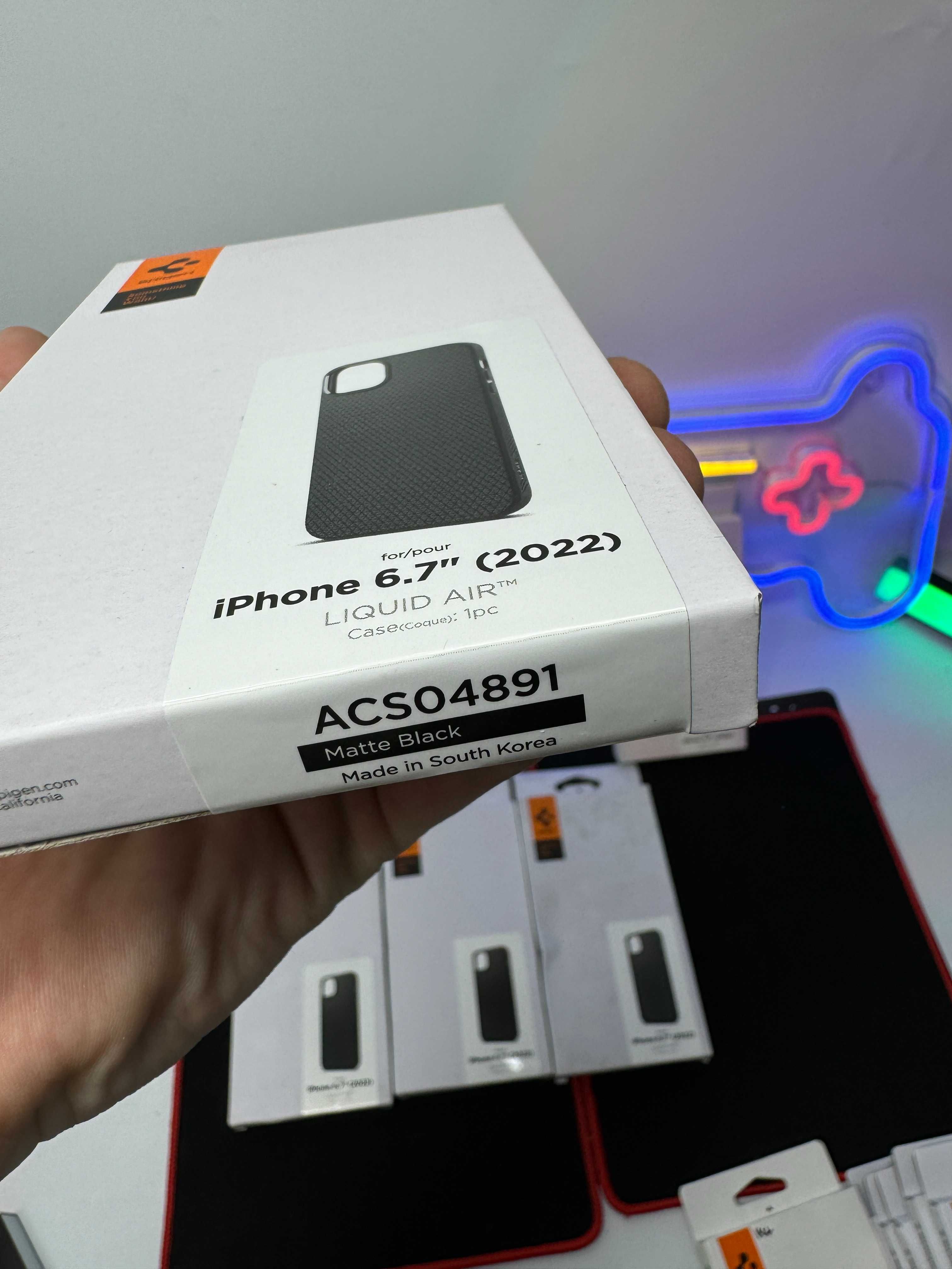Чохол Spigen для iPhone 14 Plus - Liquid Air, Matte Black (ACS04891)