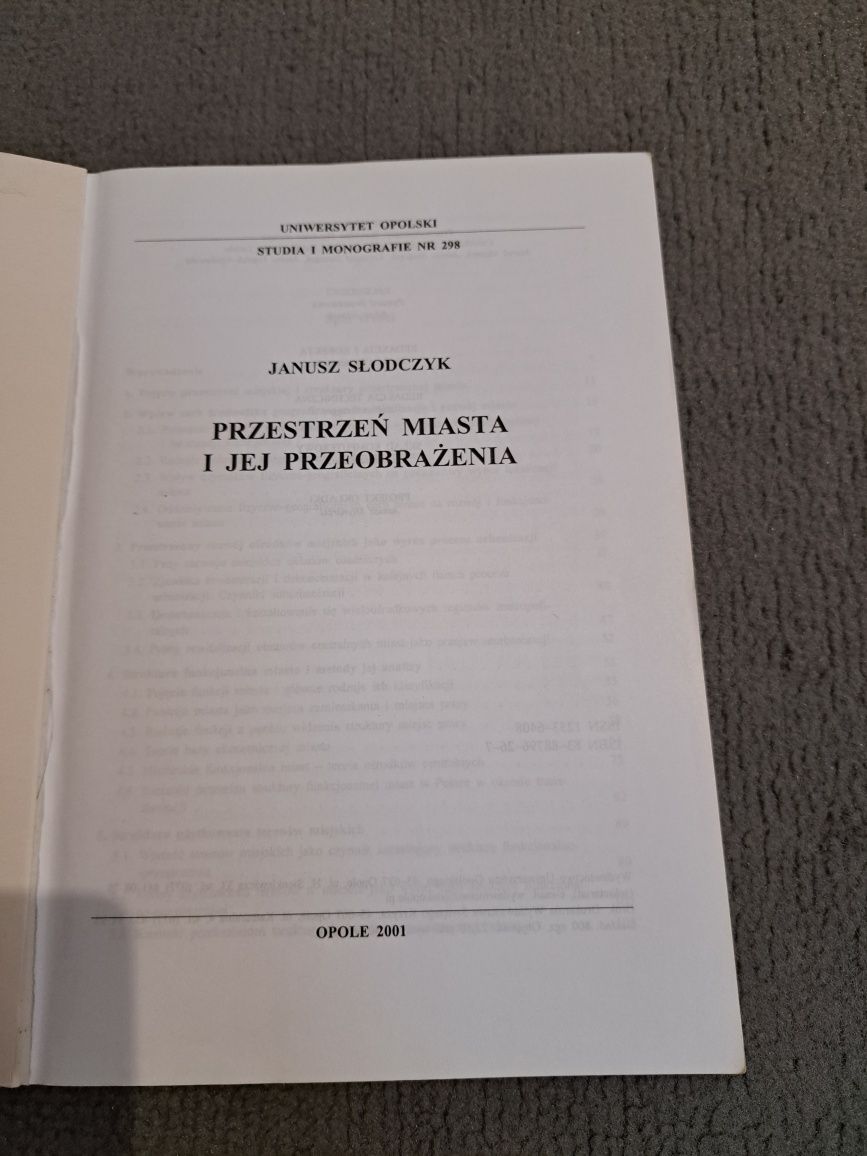 Przestrzeń miasta i jej przeobrażenia Janusz Słodczyk UO Uni Opolski