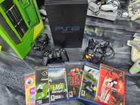 W pełni sprawna Konsola Playstation 2 PS2 FAT 6 gier SKLEP ZAMIANA