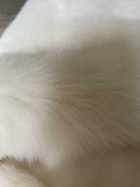 Gözze narzuta sztuczne futro krem biała 200x150