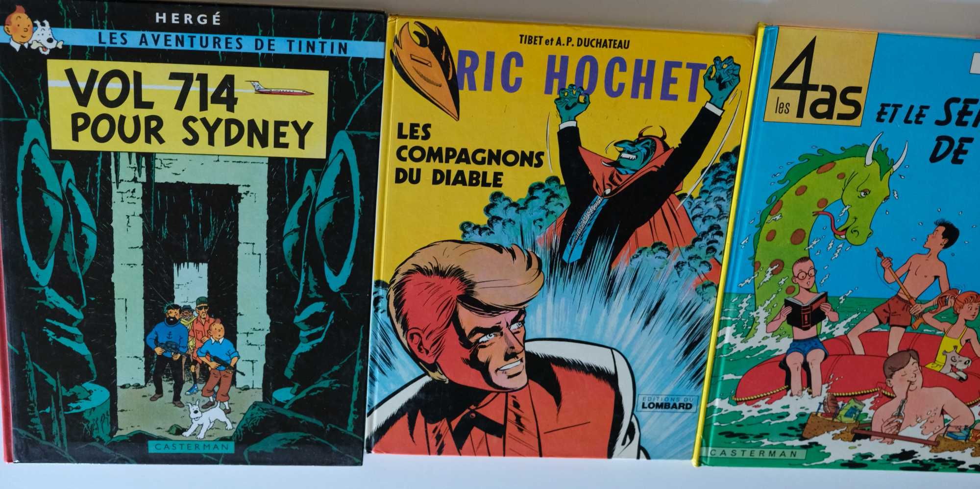 3 BD: Tintin, Ric Hochet, Les 4AS