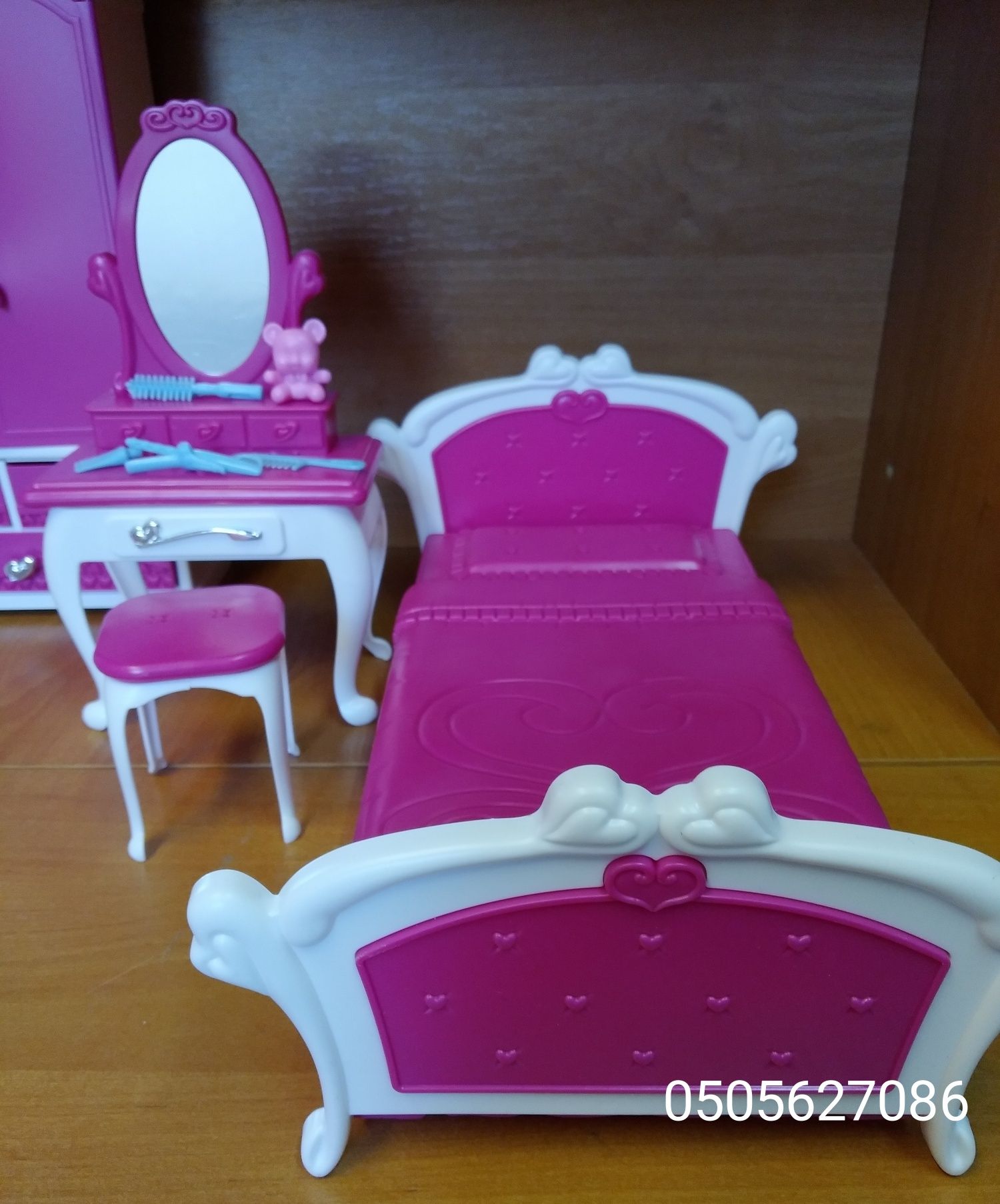Меблі для ляльок Барбі Спальня 3 види Мебель для кукол ЛОЛ (ванна та с
