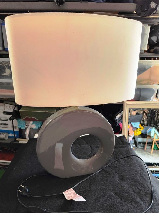 Lampa stojąca z abażurem cylindrycznym ecru 45cm Gorzów