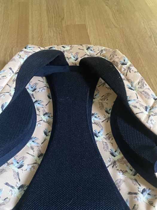 Рюкзак Hash — новый, персиковый с принтом птиц, вместительный -499 грн