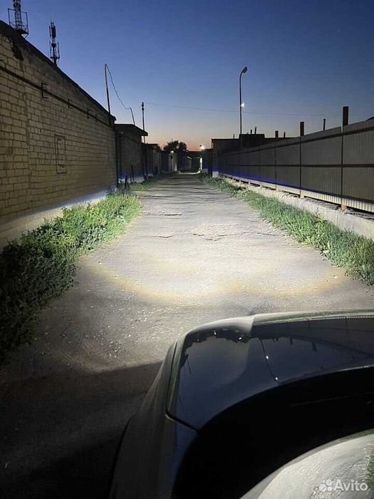 Мини линзы Y7D H4 Bi LED светодиодные лампы ближний дальний комплект