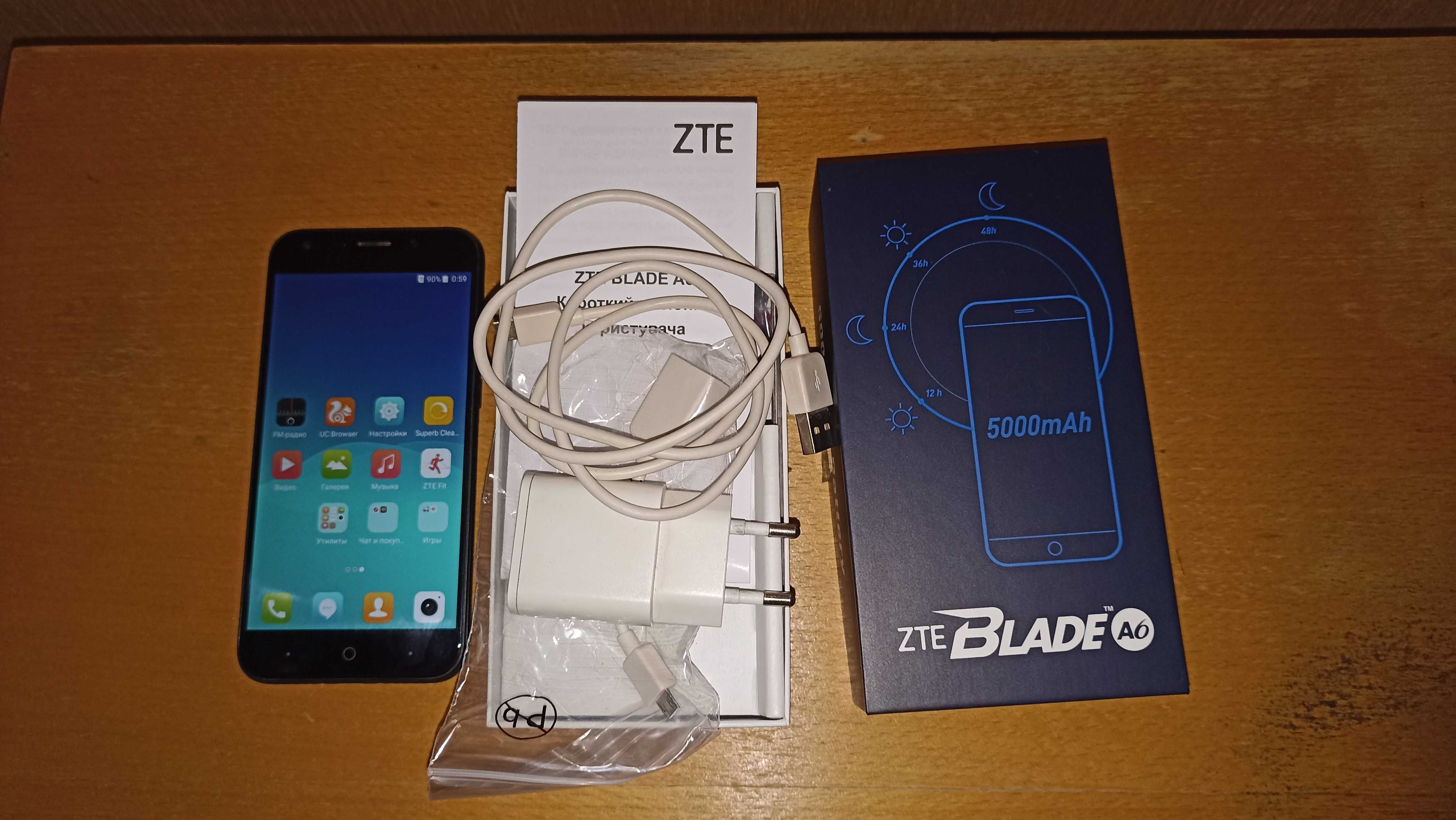 Смартфон ZTE Blade A6 Black