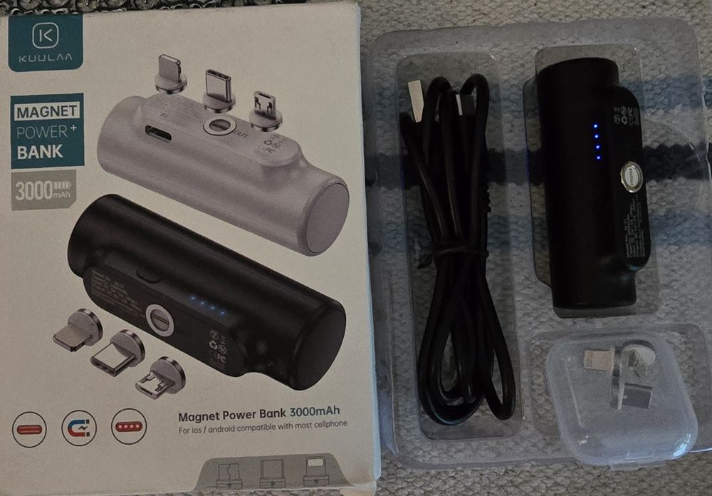 Kuulaa Magnetyczny Powerbank NOWY 3w1 Ładowarka MINI