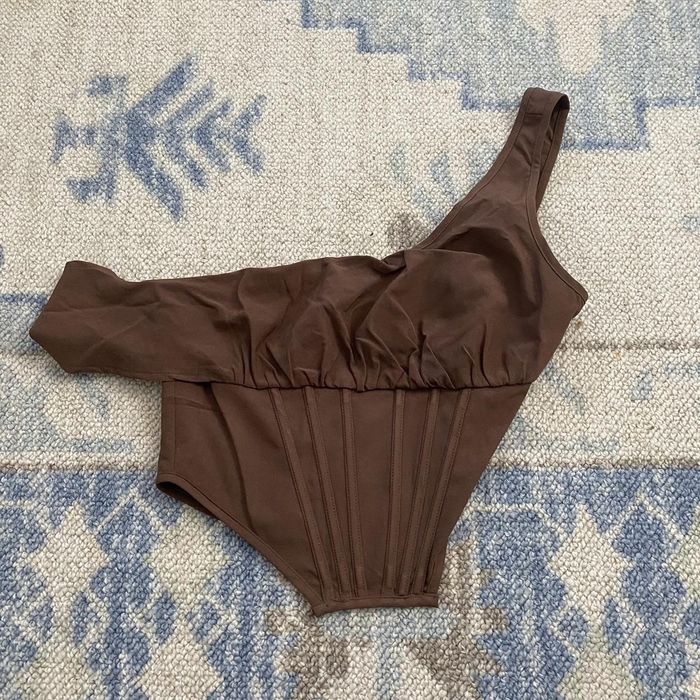 Gorset - Top w kolorze Brązu