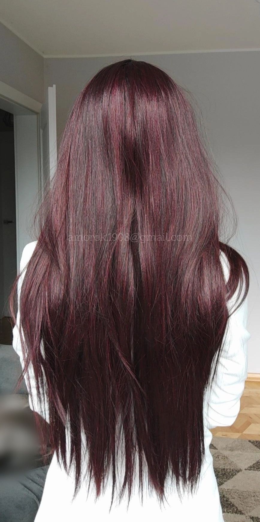 Peruka nowa burgund na co dzień jak naturalna lace front sklep