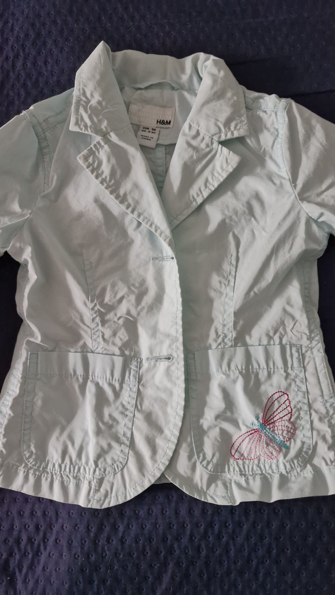 H&M, r.98, 2-3l, cienka marynarka.