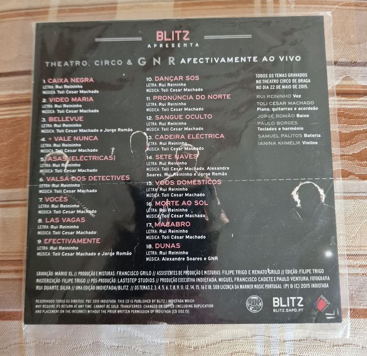 GNR – Theatro, Circo & GNR Afectivamente Ao Vivo Revista Blitz 2015