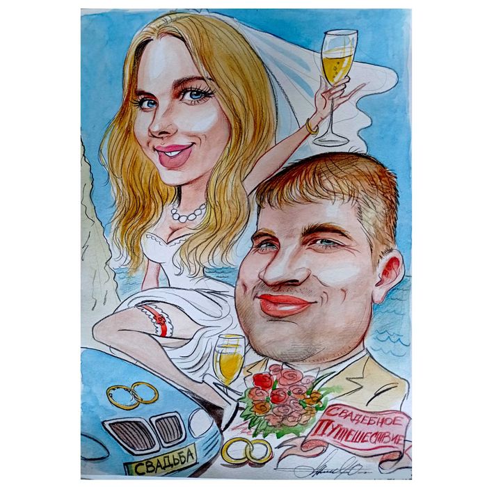 Шарж по фото! Портрет на день народження!  Гумористичний портрет!