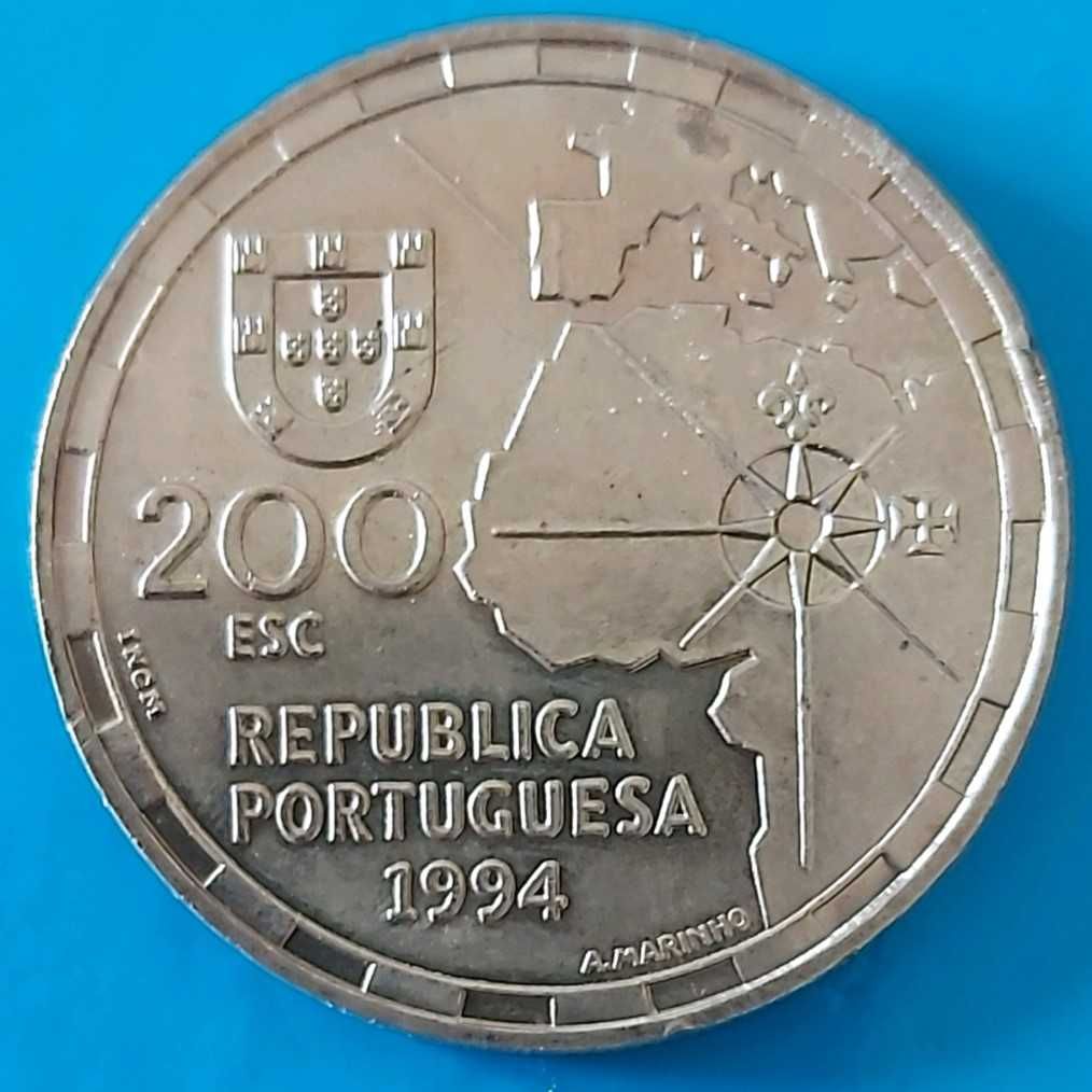 200$00 de 1994 da V Série dos Descobrimentos –  Partilha do Mundo