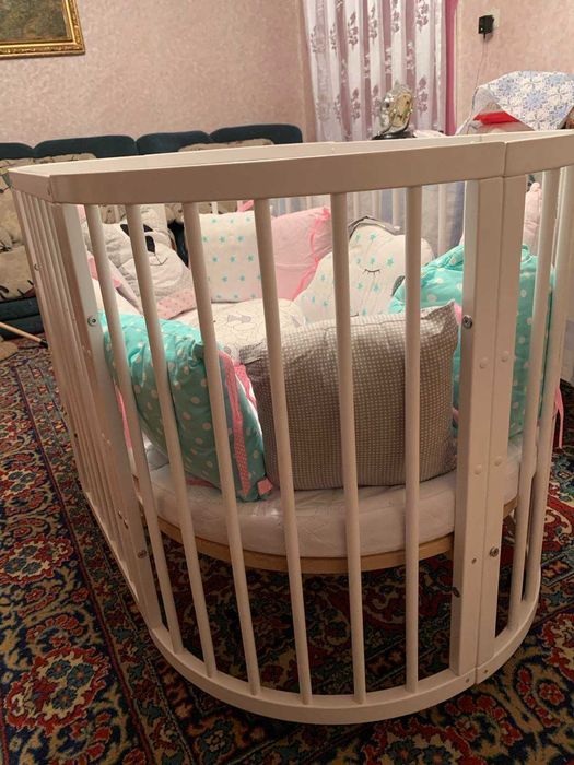 Дитяче ліжко-трансформер 7в1 + матрац+постіль+подушки БУ висока якість