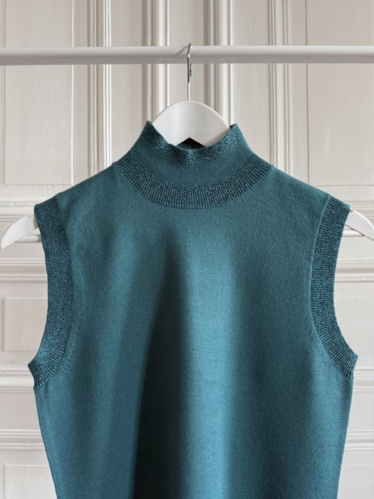 Austin Reed Acrylic/Wool Knit - sewter z akrylu i wełny