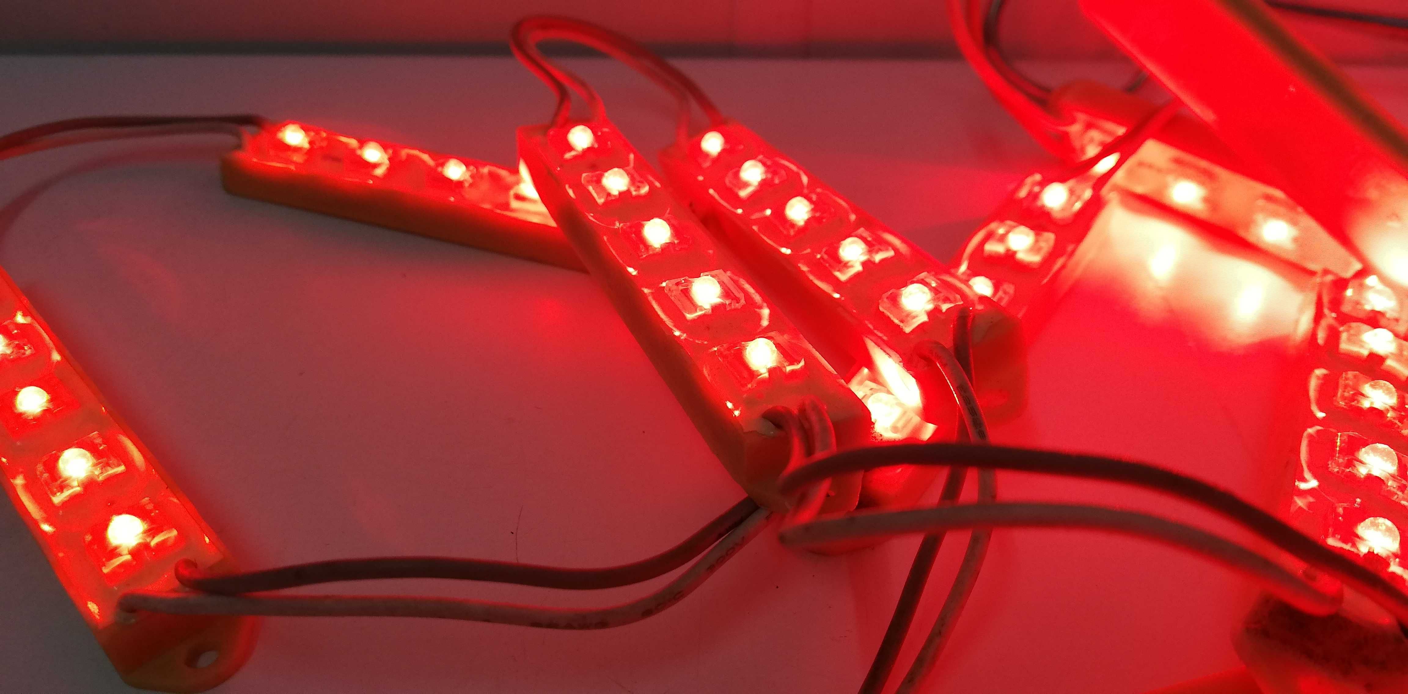 Освещение LED модуль точечный белый синий, белый 3SMD, красный 5SMD