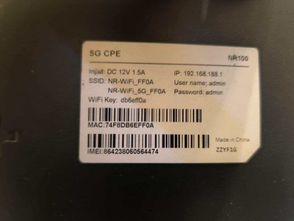 Novo Router 5g .