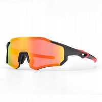 Okulary sportowe z polaryzacją ROCKBROS UV400 (10182) czarno-czerwone