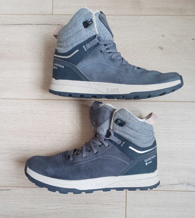 зимові черевики р 37 шкіряні водонепроникні туристичні Quechua SH500