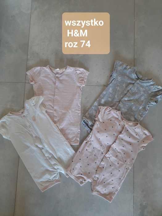 Zestaw rampers piżama H&M 74