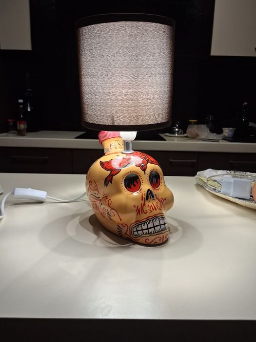 Lampka nocna czaszka rękodzieło unikat