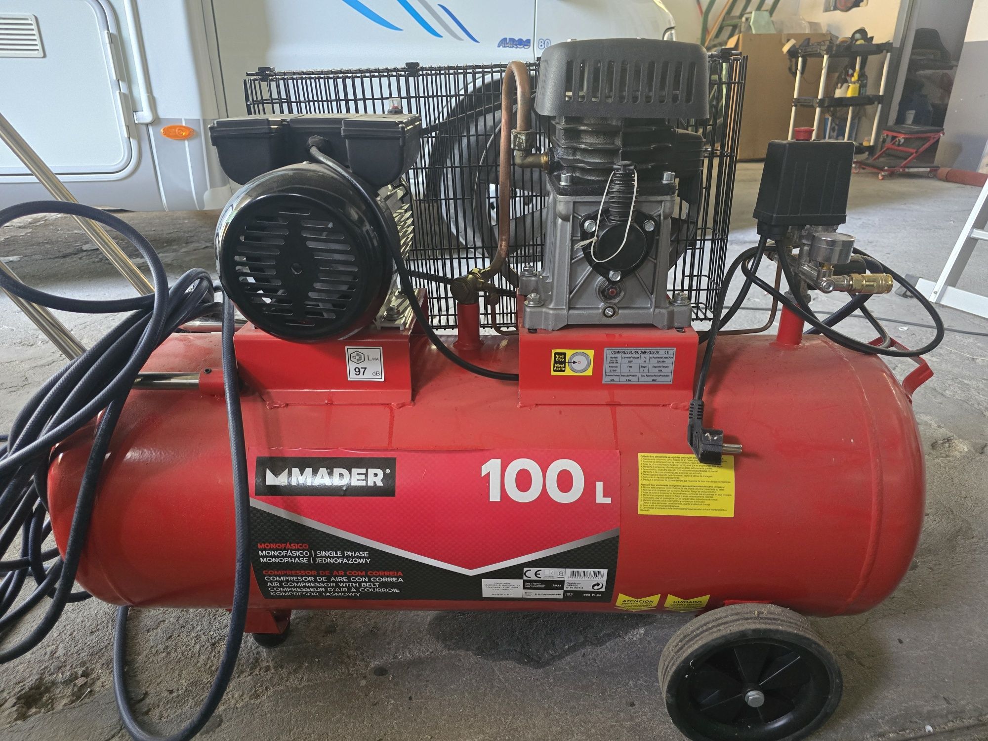 Compressor 100l de correia