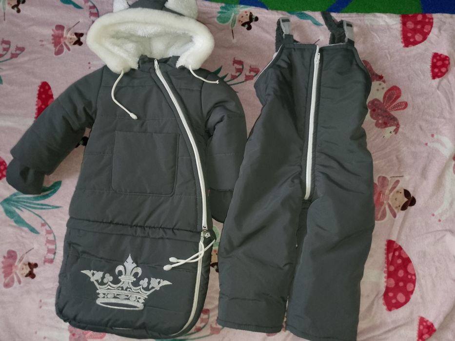 Продам зимовий комбінезон тройка (3в1)  сірий