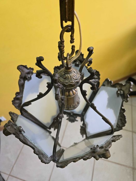 Mosiężny żyrandol vintage