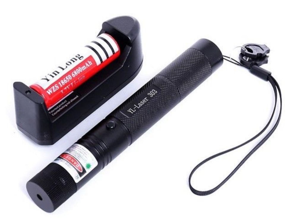 Ponteiro laser verde longo alcance com 1000mW