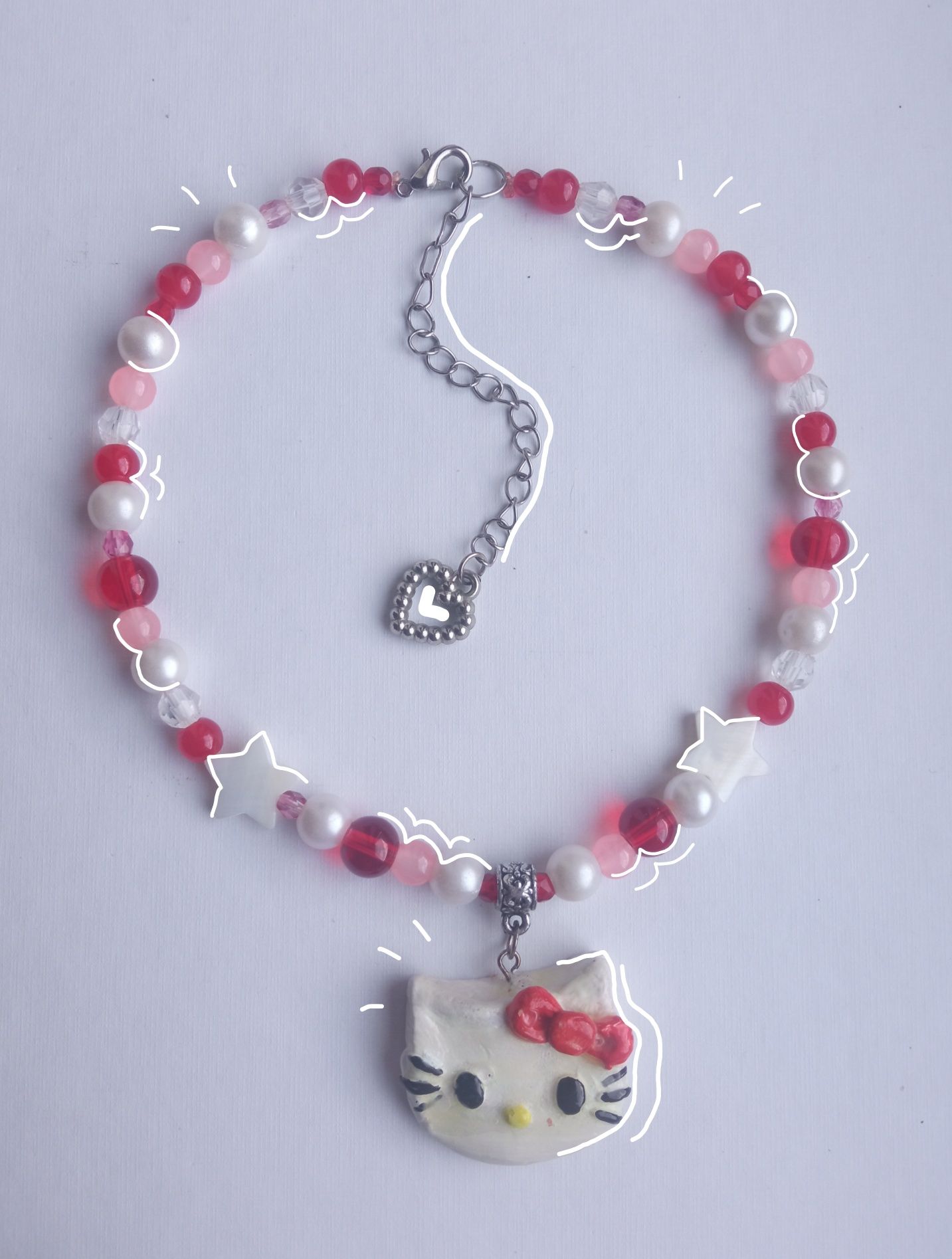Naszyjnik hello kitty handmade regulowany