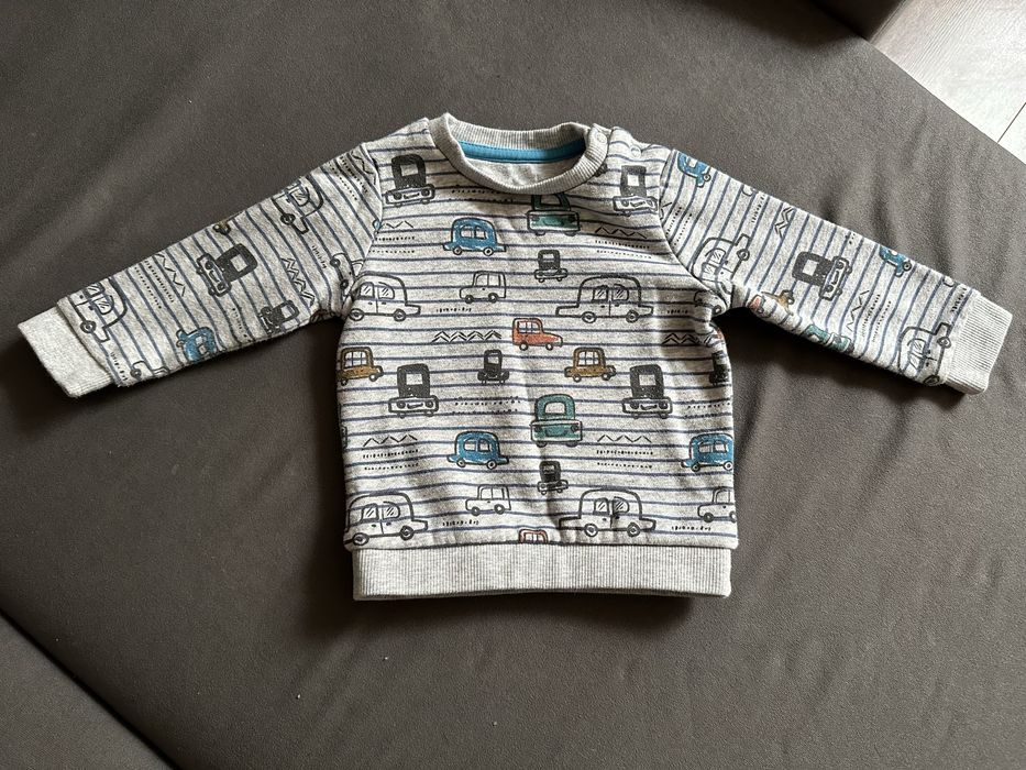 R. 68 ciepła bluza dla chłopca auta autka f&f