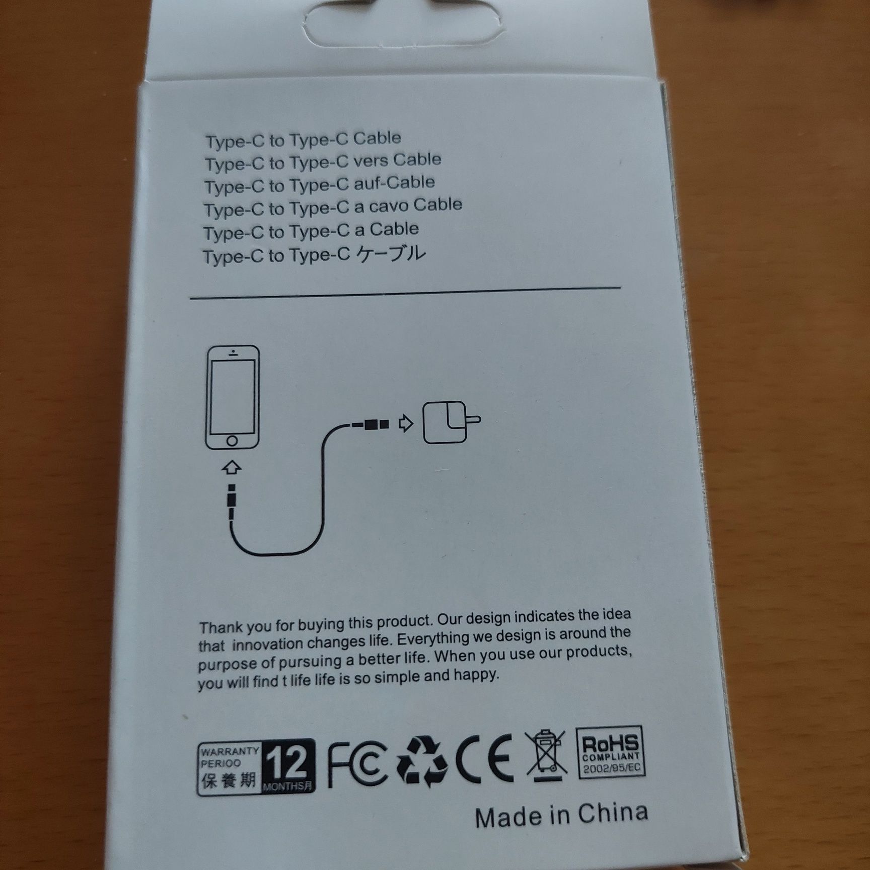 Kabel typu C typ C