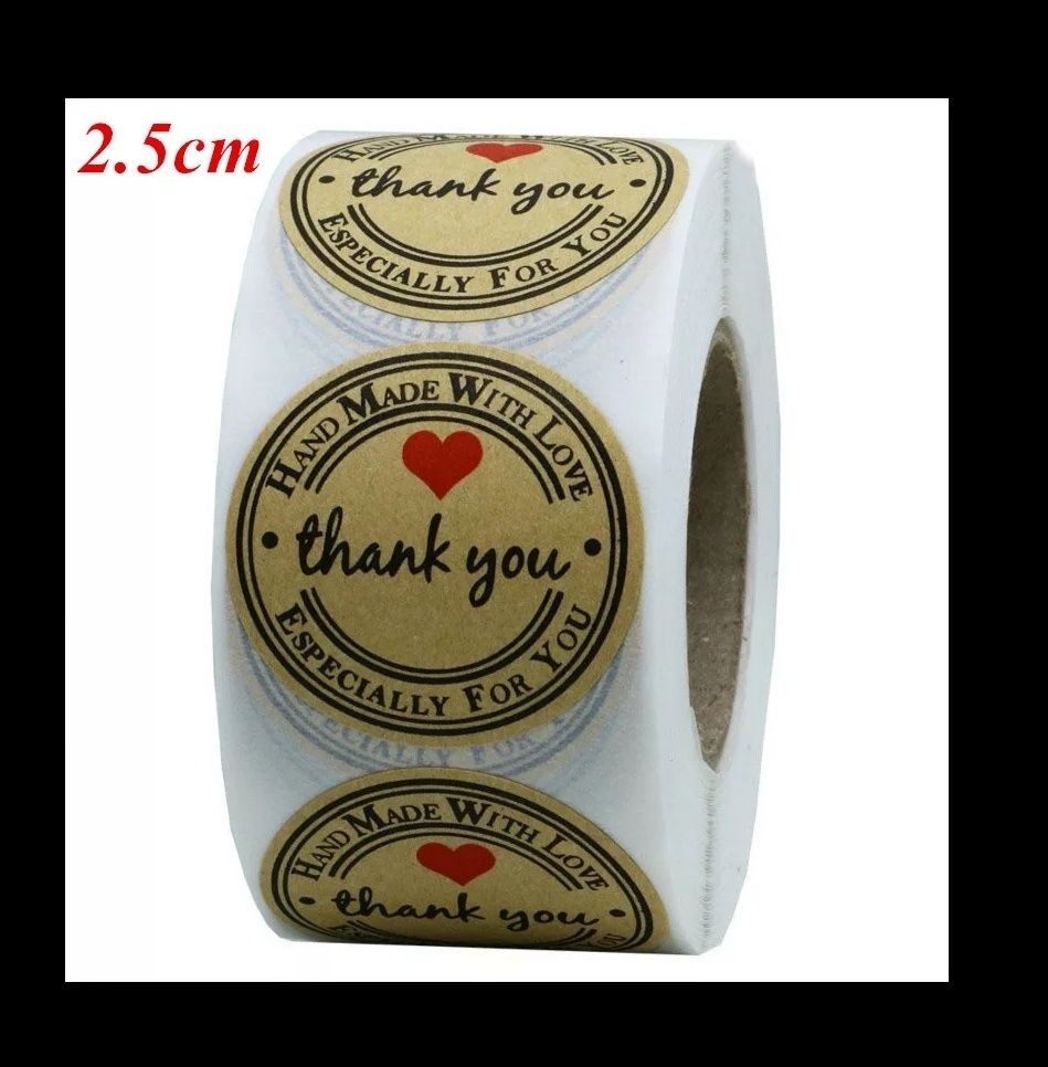 Наклейки, стікери Thank You Hand Made, Хенд Мейд,