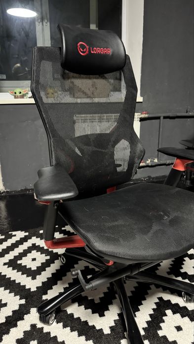 Крісло ігрове LORGAR Grace 855 (LRG-CHR855RB) червоно-чорний