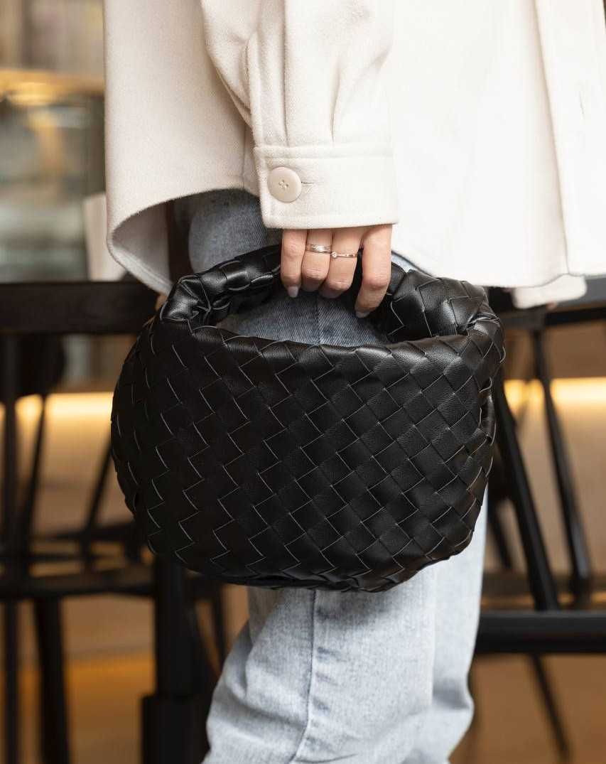 Елегантна плетена сумка Bottega Venetа з натуральної шкіри. ТОП ПРОДАЖ