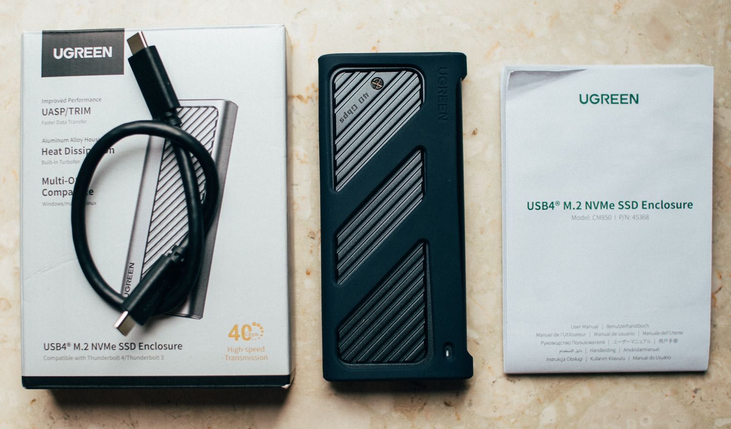 UGREEN 4TB NVME M.2 SSD 40Gbps Dysk Zewnętrzny