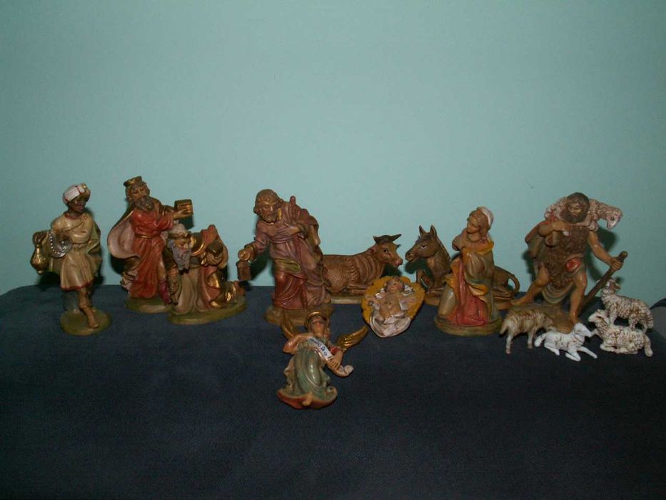 Figurki 11,5 cm - Włoskie  do szopki Bożonarodzeniowej - Komplet figur