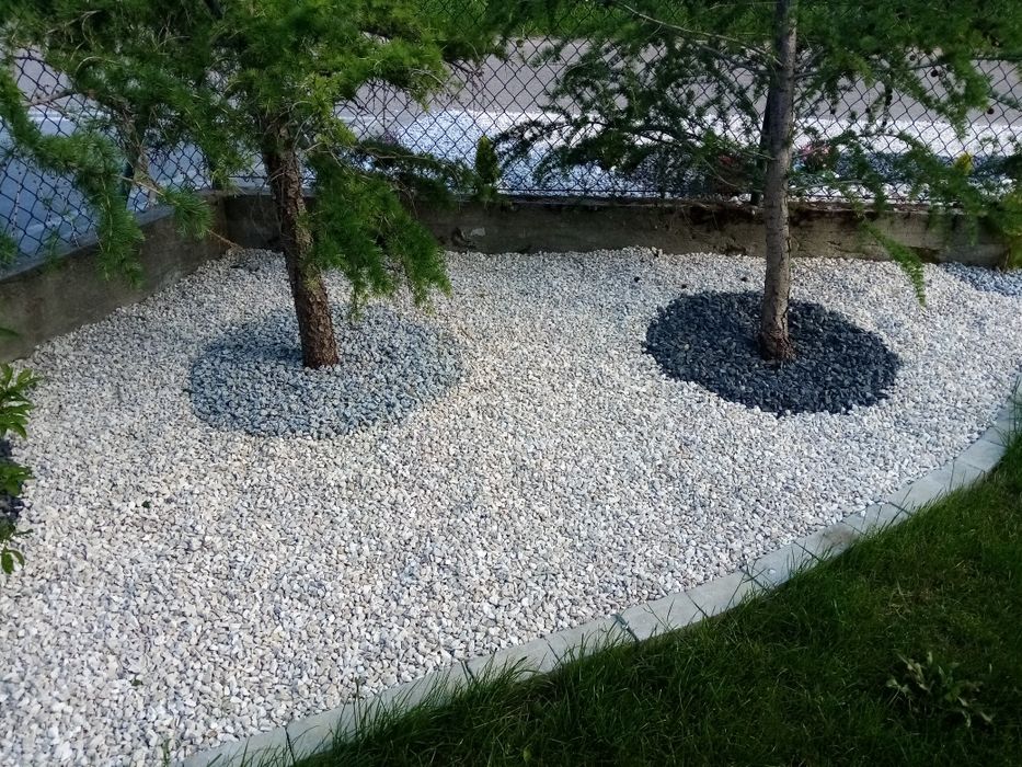 Grys biały 16-32mm kruszywo ozdobne kamień dekoracyjny , kora sosnowa