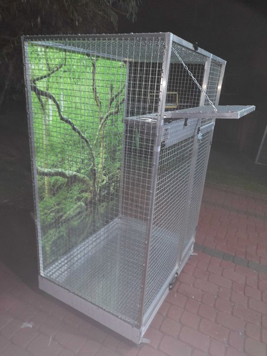 Klatka woliera dla ar kakadu aluminiowa