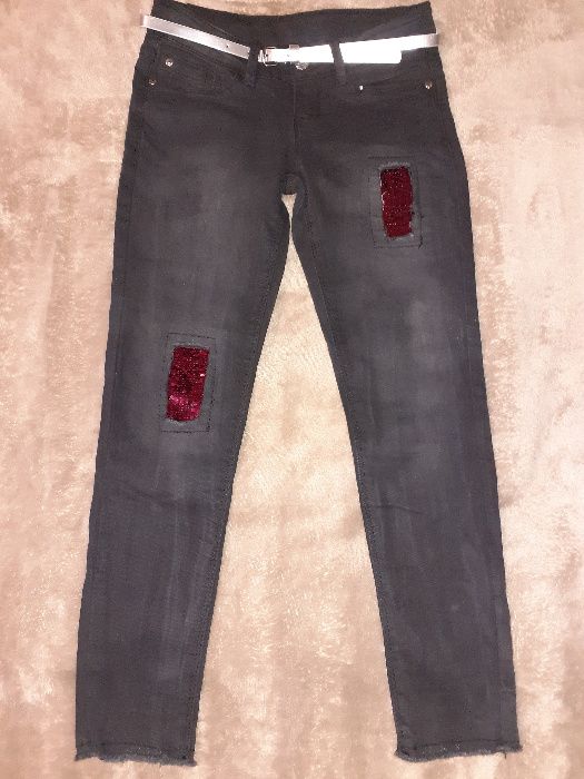 Spodnie NOWE jeansowe dziewczęce NOWE YFK r. 134