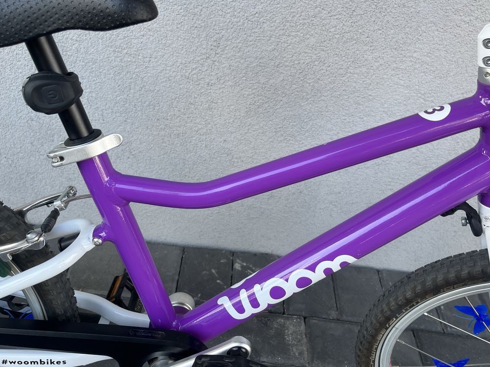 Woom 3 Automagic przerzutka  z nóżką fioletowy gwarancja