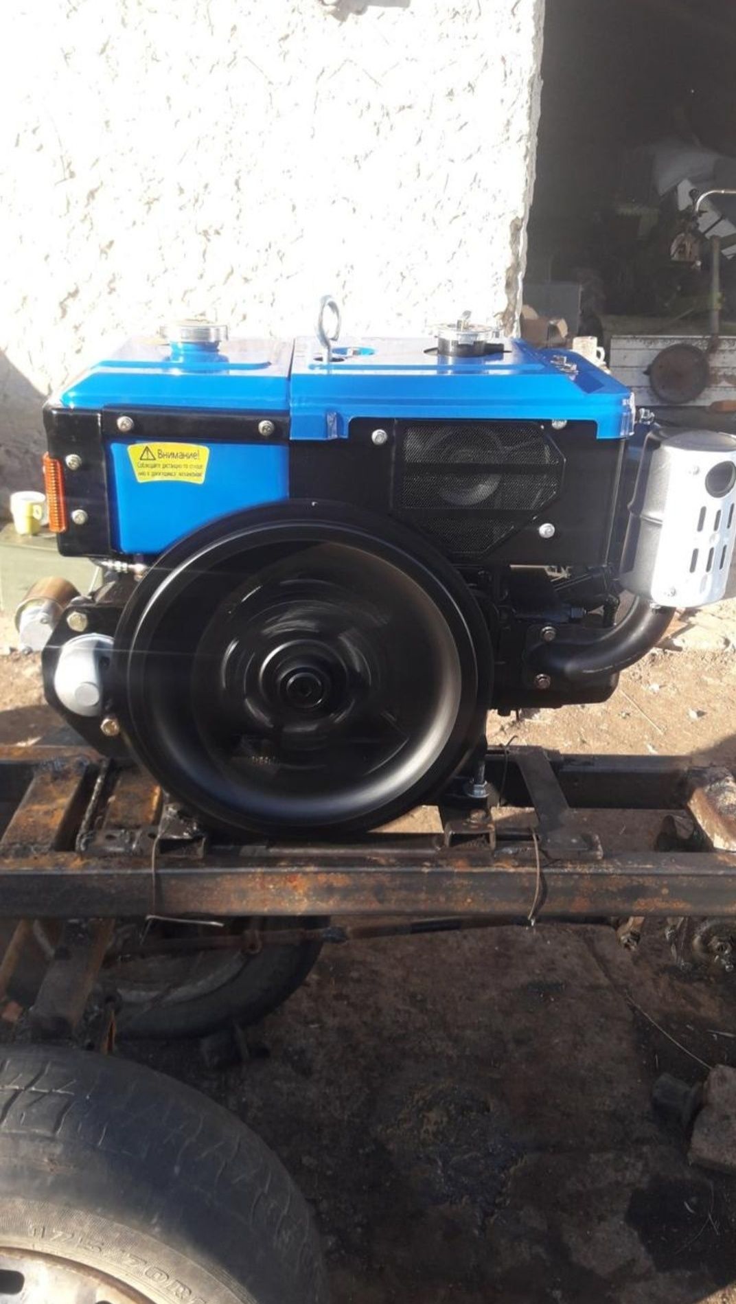 Двигун дизельний на мотоблок Зубр (Zubr) R180F з електростартером ( 8