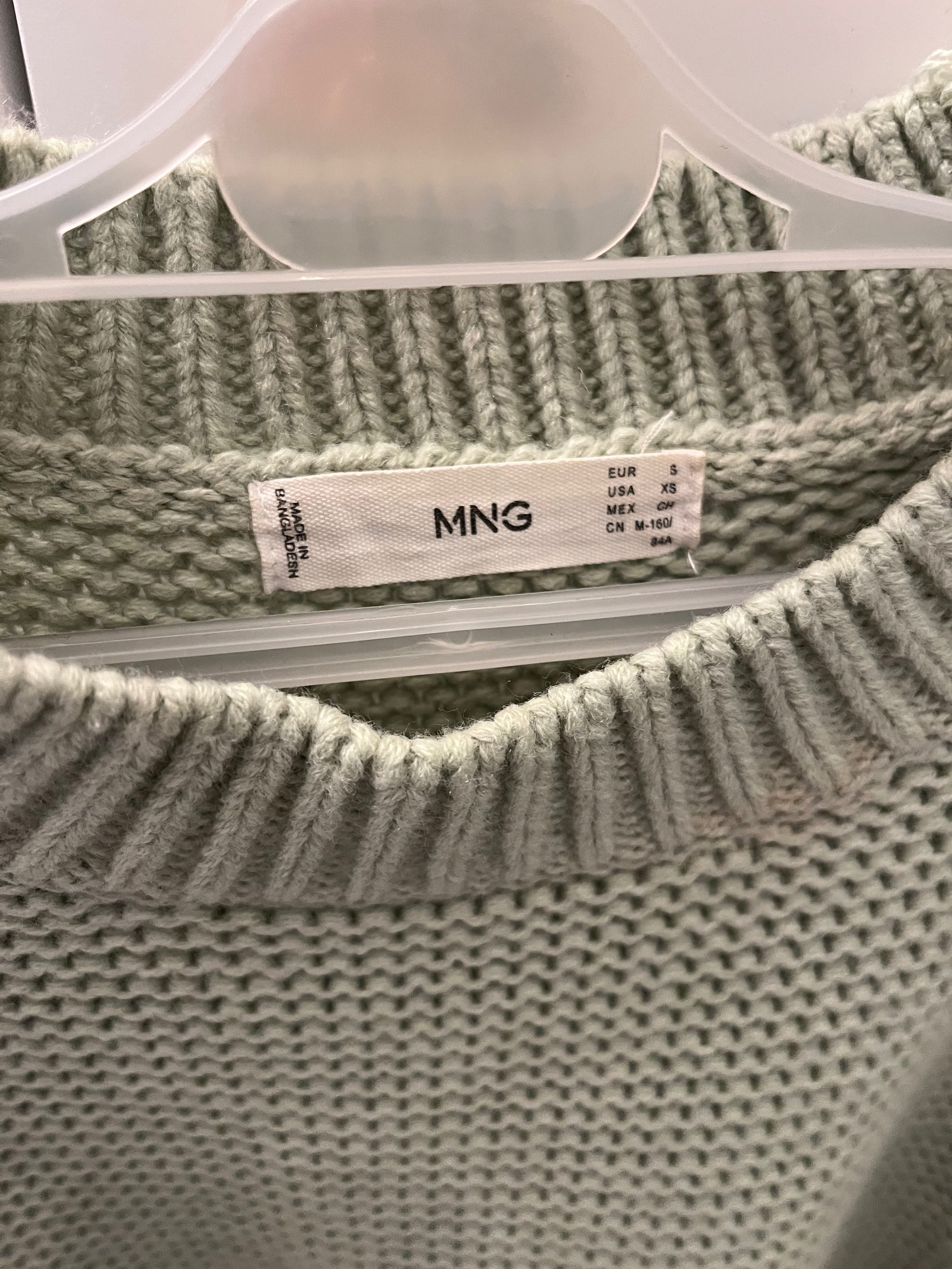 Zielony sweter Mango, rozm. XS, nowy