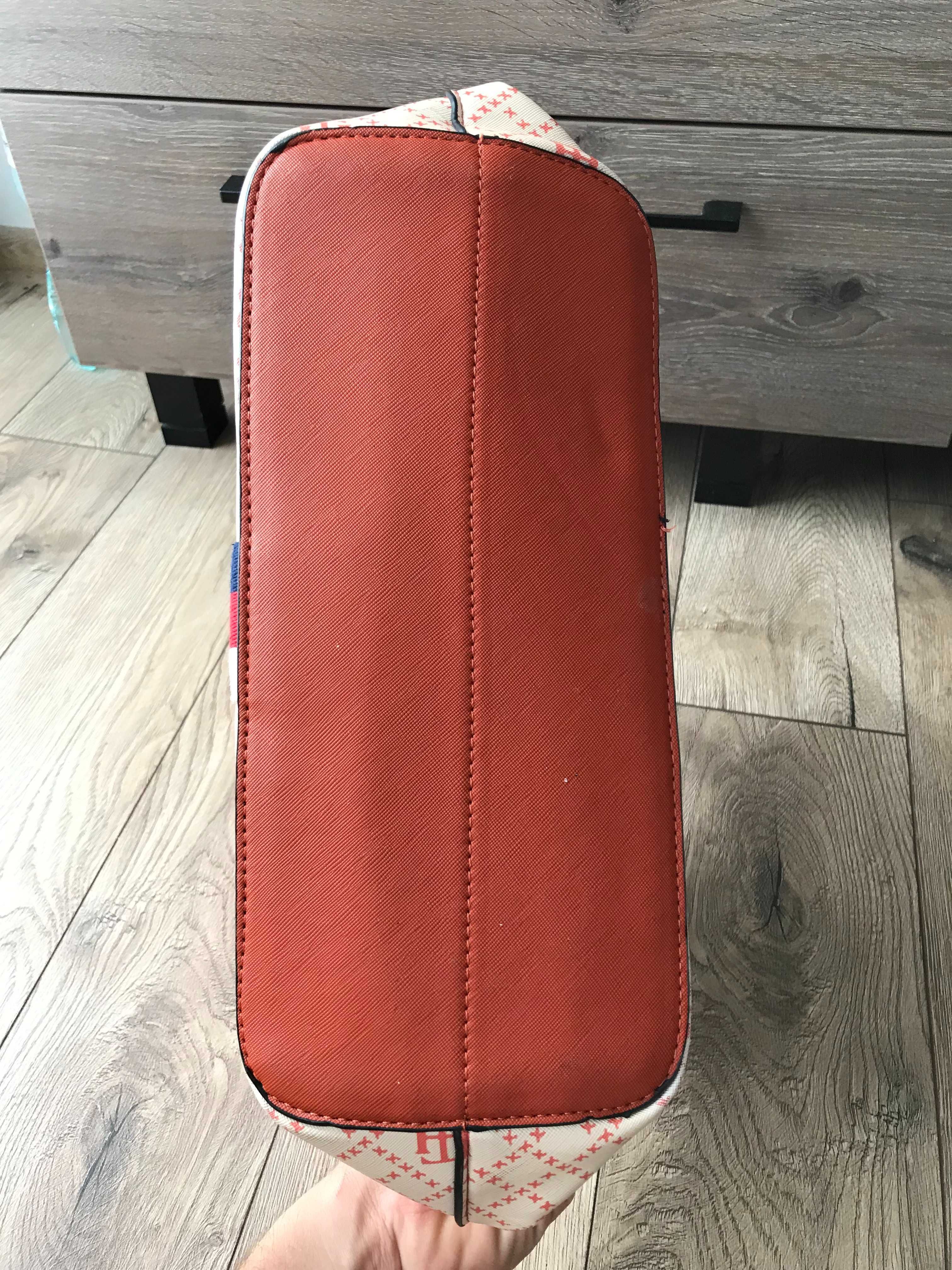 Duża torebka damska Tommy Hilfiger Jacquard Button