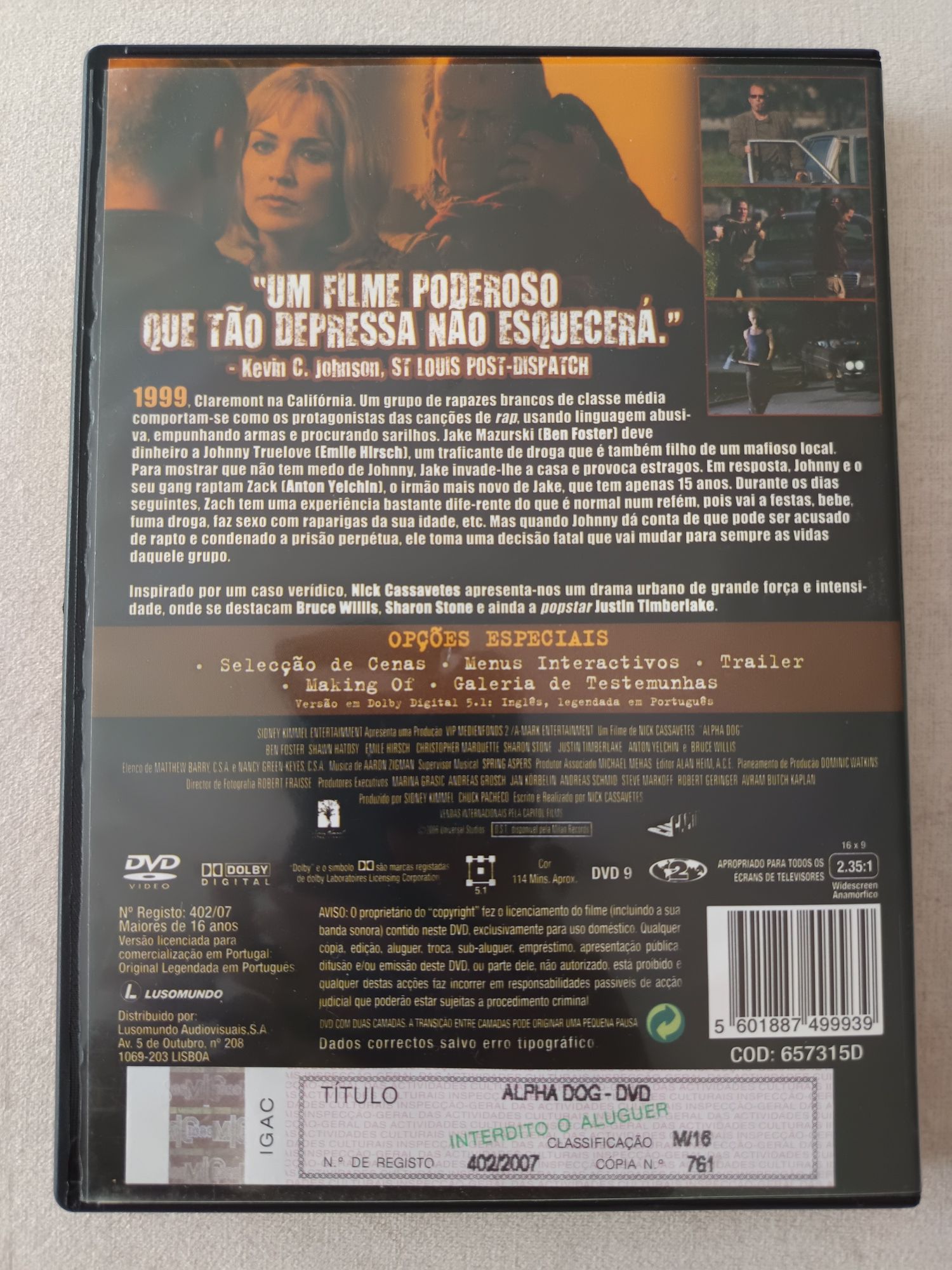 DVD alpha dog.   .