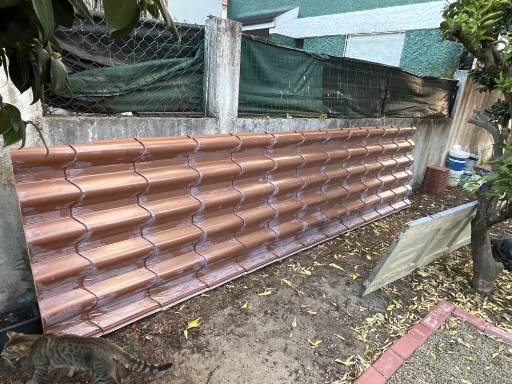 Cobertura sanduiche 40mm imitação telha