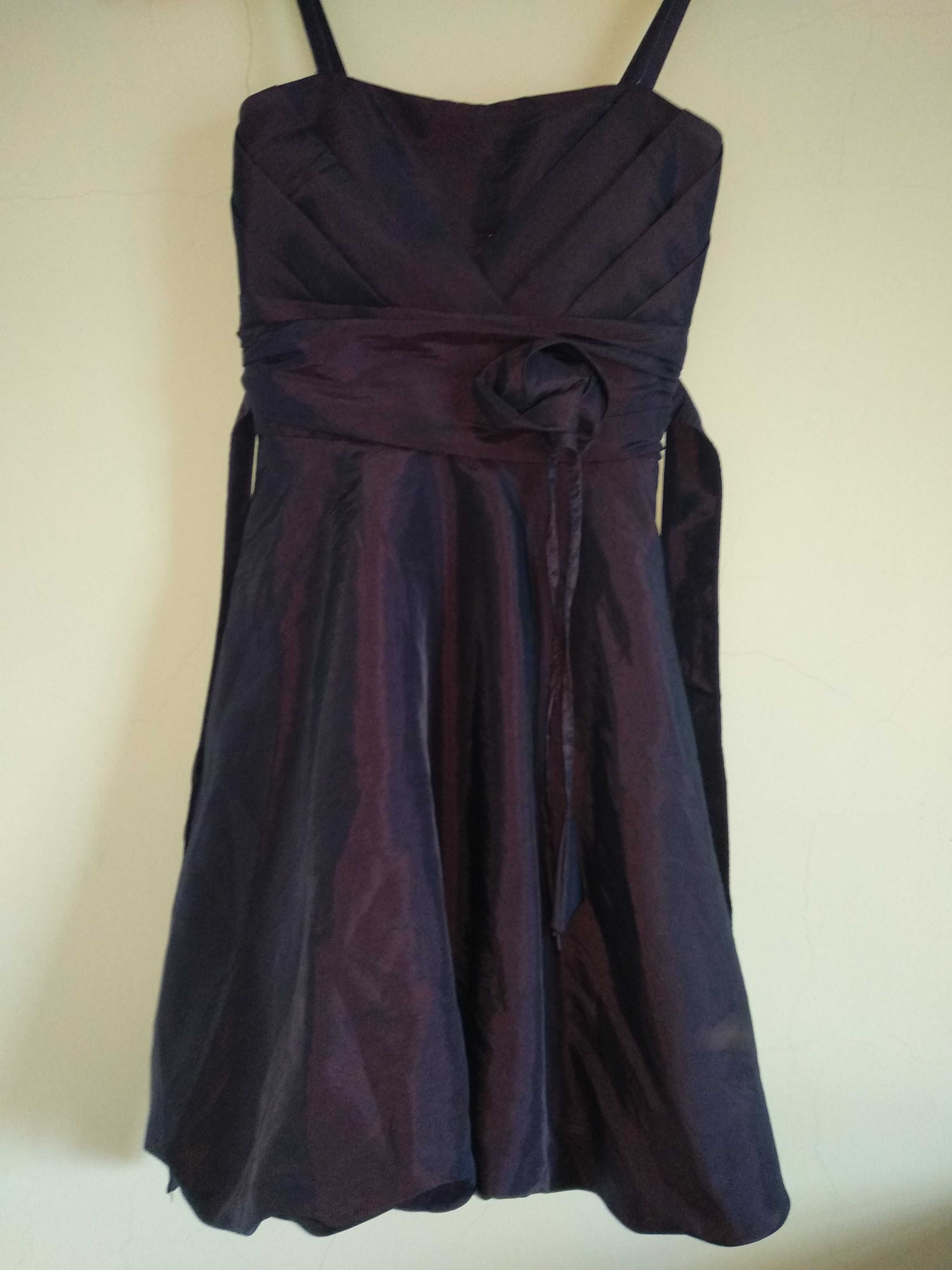 Vestido Rodado Roxo Metalizado