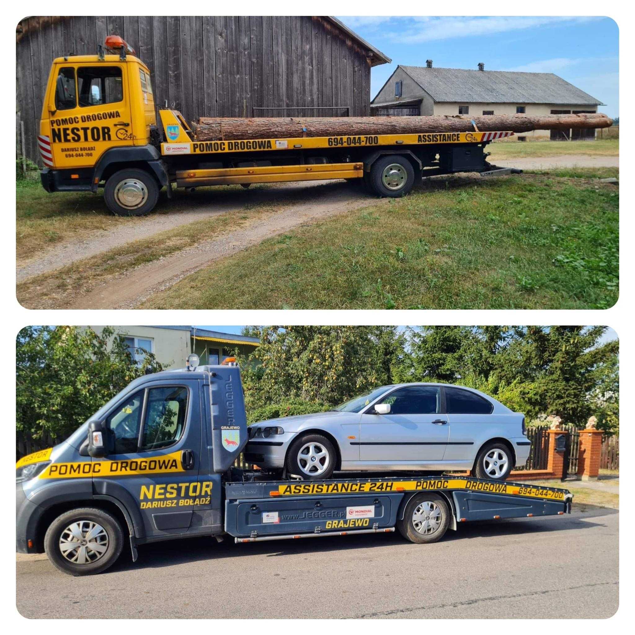 transport maszyn rolniczych i budowlanych, pomoc drogowa