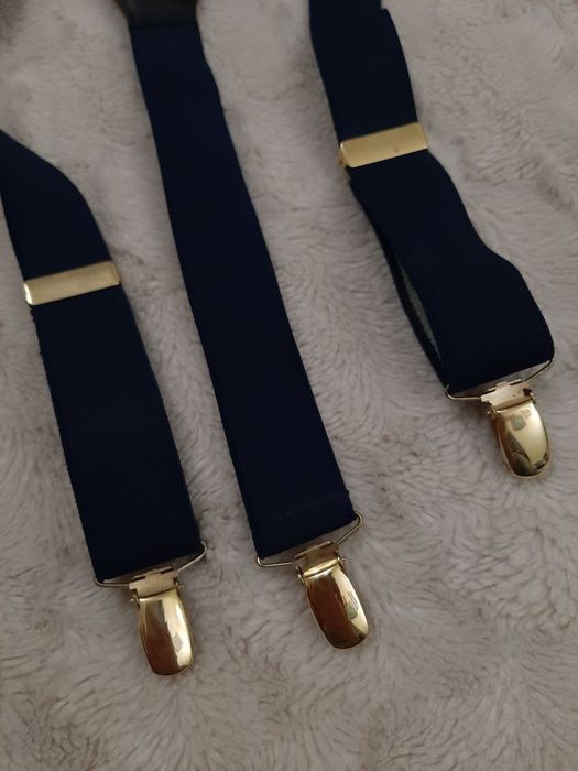 Підтяжки V-подібні темно-сині 3см